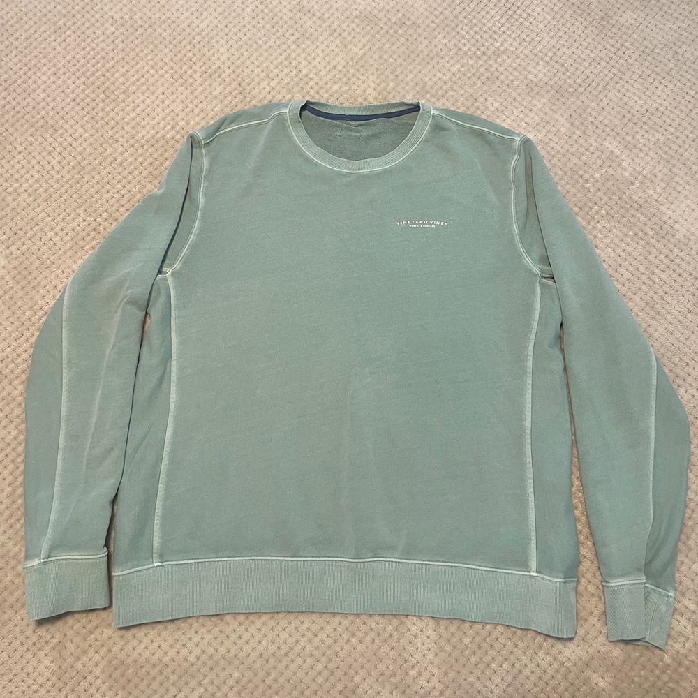Vineyard Vines Sage Green Crewneck Sweater Relaxed Fit